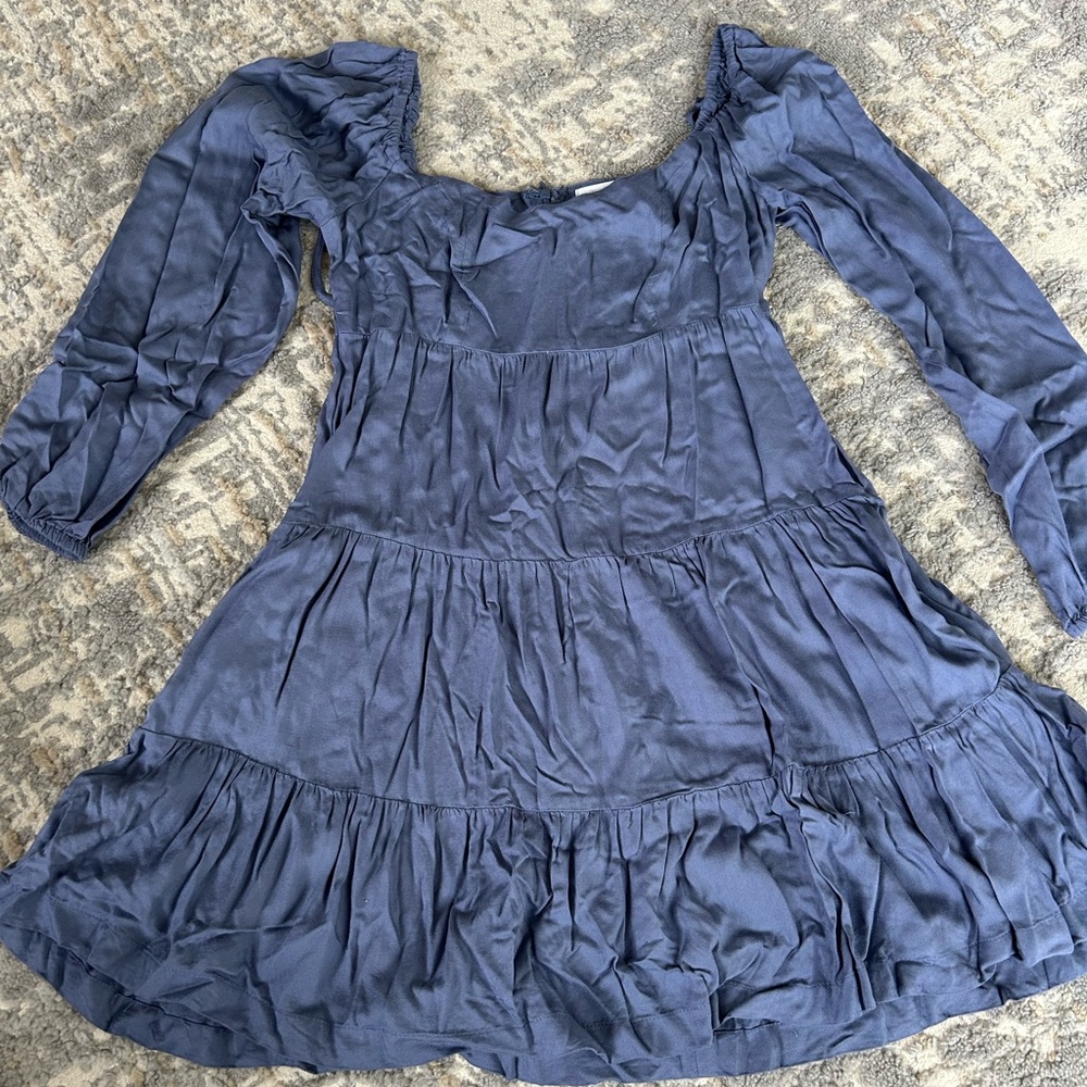Elegant Blue Mini Dress